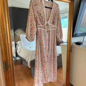 Zara Pink Floral Women's Robe